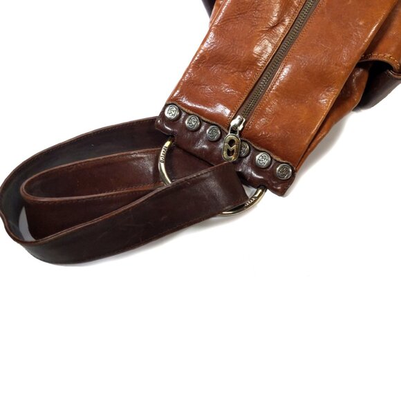 MARINO ORLANDI Leather Sling Backpack Bag Purse Britis Made in Italy - Picture 10 of 13